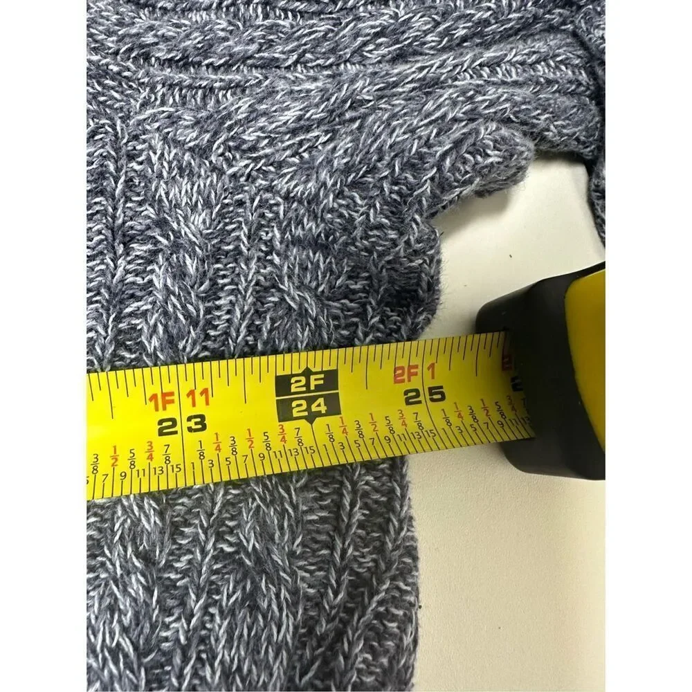 croft & barrow Blue V-Neck Cable Knit Sweater - fits more like a 1x